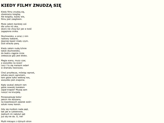 teksty/kiedyfilmy screenshot