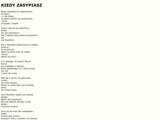 teksty/kiedyzasypiasz screenshot