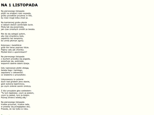 teksty/listopad screenshot