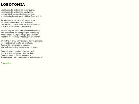 teksty/lobotomia screenshot