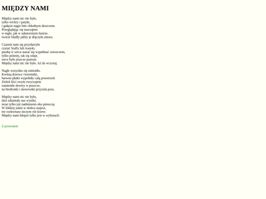 teksty/miedzynami screenshot