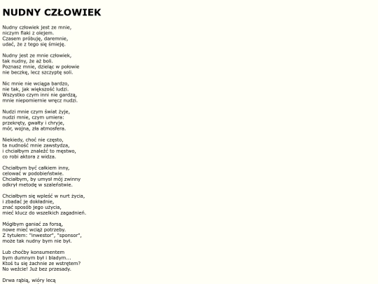 teksty/nudnyczlowiek screenshot