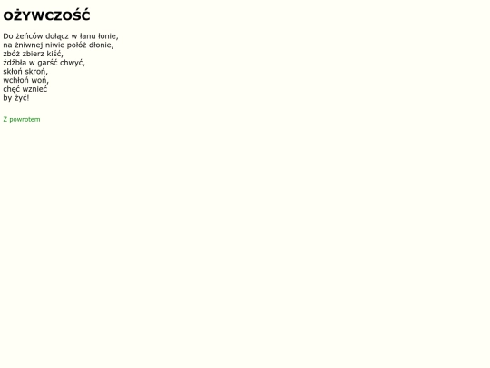 teksty/ozywczosc screenshot