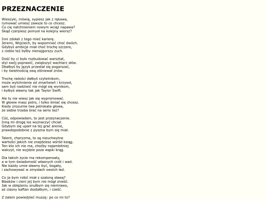teksty/przeznaczenie screenshot