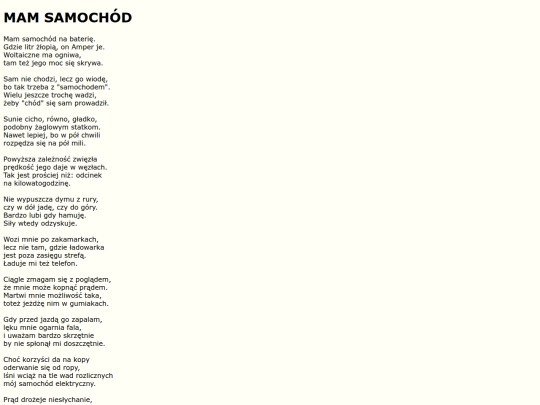teksty/samochod screenshot