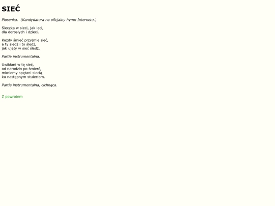 teksty/siec screenshot