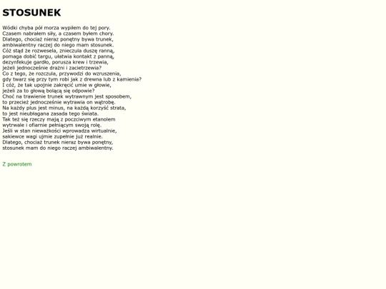 teksty/stosunek screenshot
