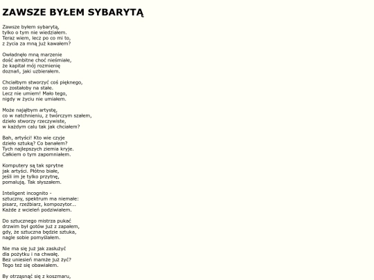 teksty/sybaryta screenshot