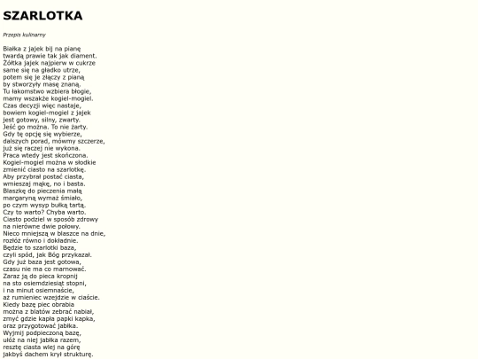 teksty/szarlotka screenshot