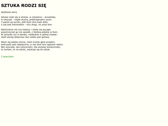 teksty/sztuka screenshot