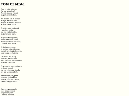 teksty/tomcimial screenshot