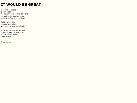 teksty/wouldbegreat screenshot