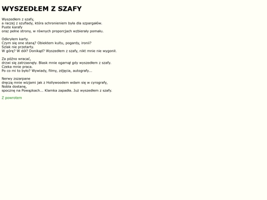 teksty/wyszedlem screenshot
