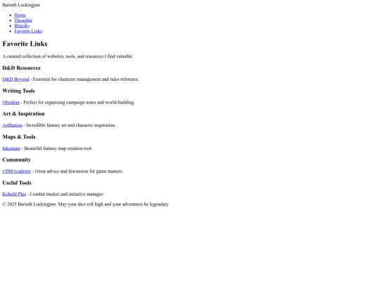 links screenshot