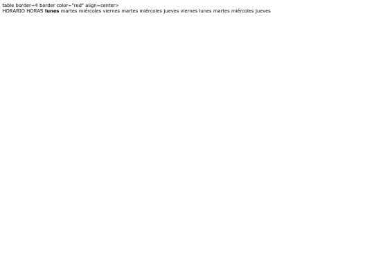 Tabla/horario screenshot