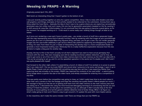 BlogPosts/OldBlogs/Posts/MessingUpFrapsAWarning screenshot