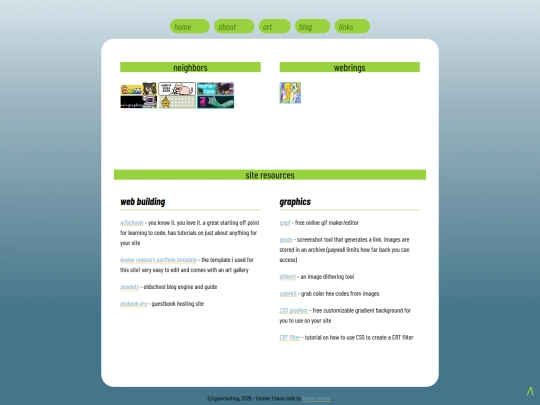 links screenshot