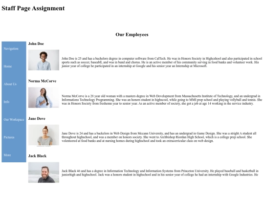 StaffPageAssignment screenshot