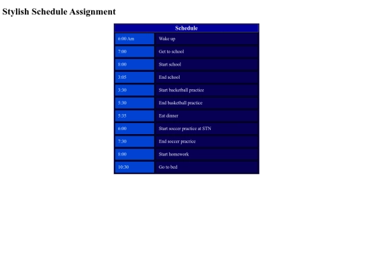 StyishScheduleAssignment screenshot