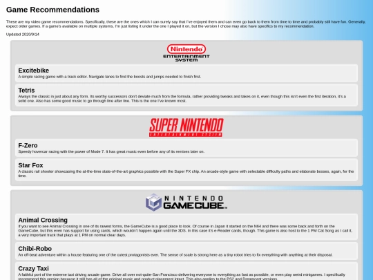games/recs screenshot