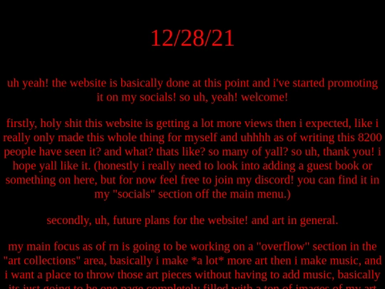 thoughts/welcome screenshot