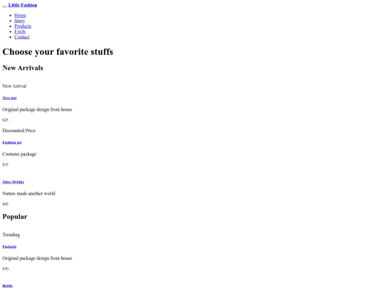 products screenshot