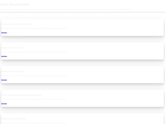blogpost-templates/encyclopedia/cyber-encyclopedia screenshot