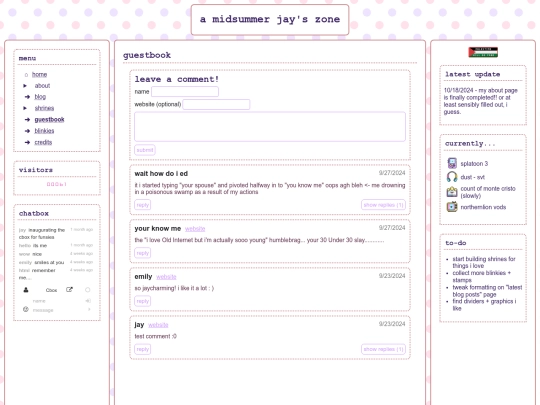 guestbook screenshot