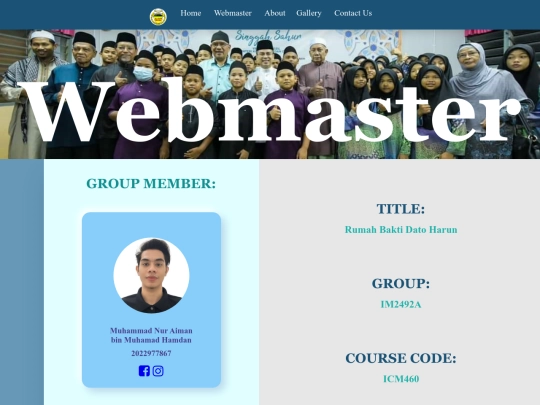 webmaster screenshot