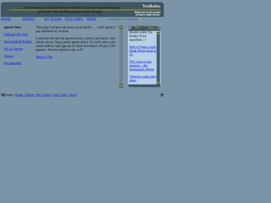 sports screenshot
