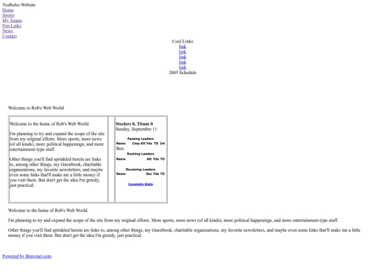 yesrulesweb/testing screenshot