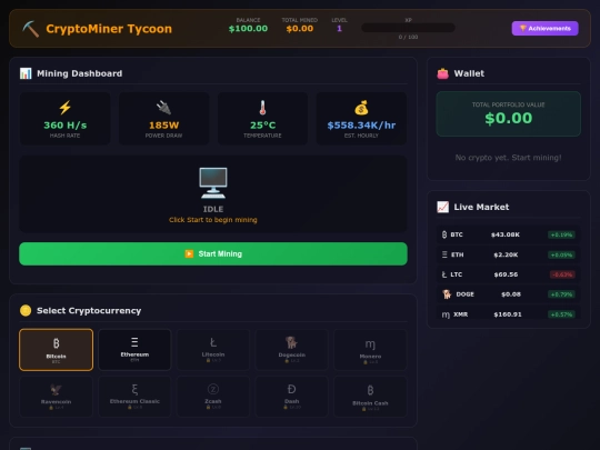 Cryptotycoon screenshot