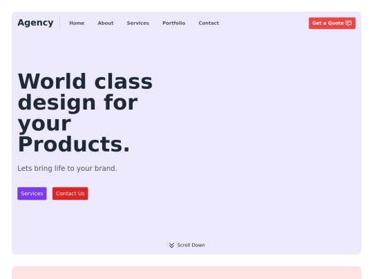 Agency Website screenshot