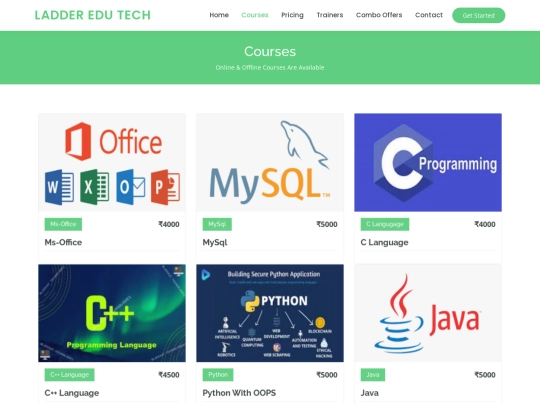 Mentor/courses screenshot
