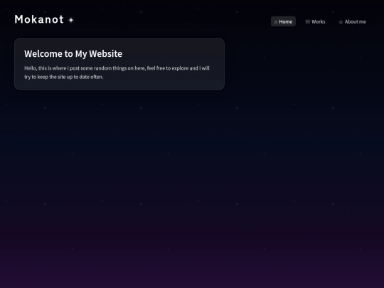 personal website screenshot
