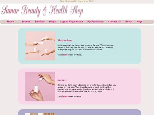 Skincare Products screenshot