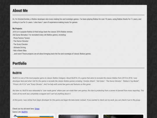 Portfolio screenshot