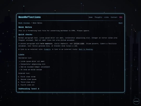 test screenshot