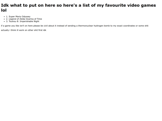 favgameslist screenshot