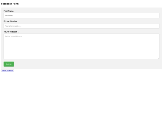 feedback screenshot