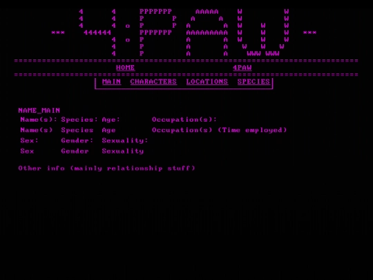 4paw/char/newchar screenshot