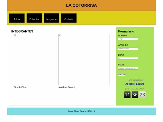 Integrantes screenshot