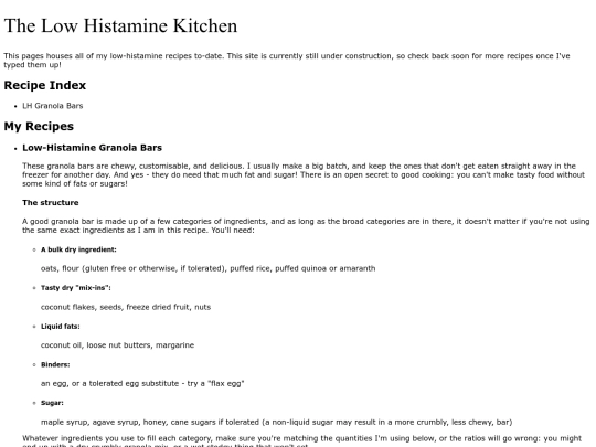 recipes screenshot