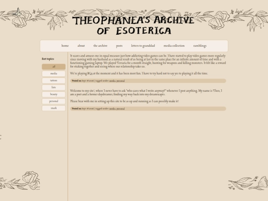 ramblings screenshot