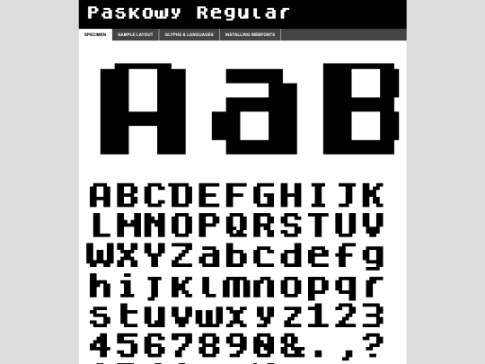 Fonts/paskowy-demo screenshot