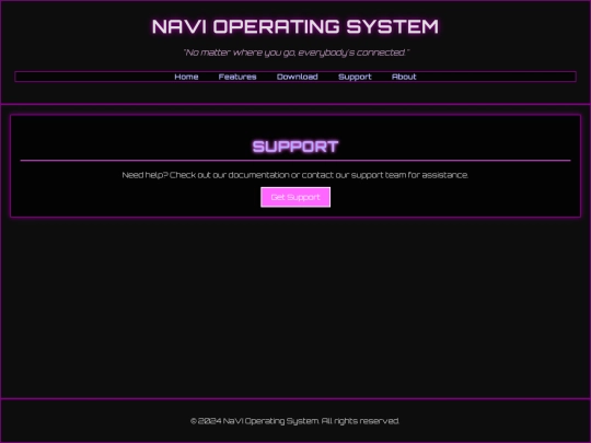 support screenshot