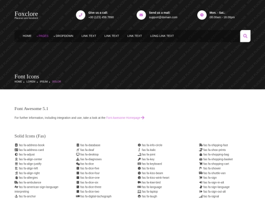 pages/font-icons screenshot