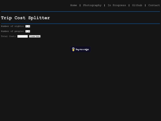 tripSplitter screenshot