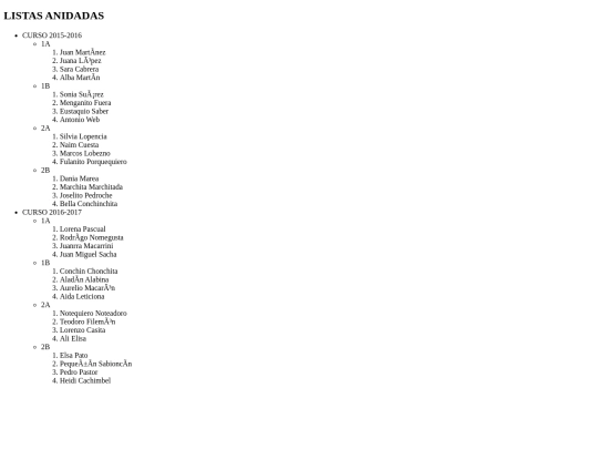 listaanidada screenshot