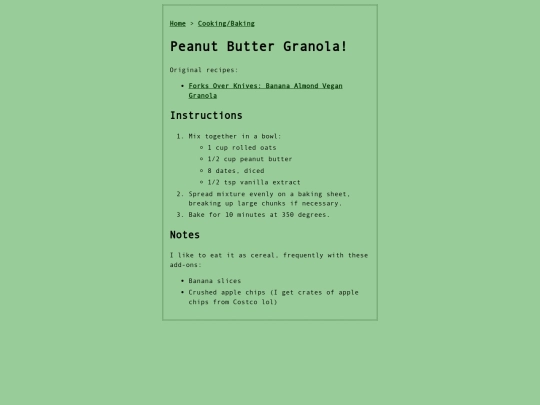 cooking/granola screenshot